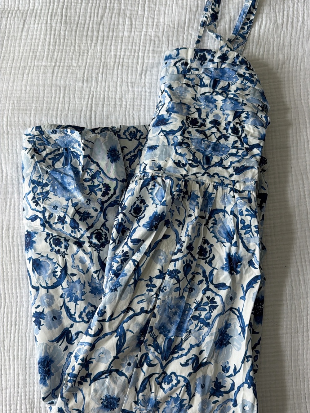 Abercrombie & Fitch Blue and White Floral Maxi Dress